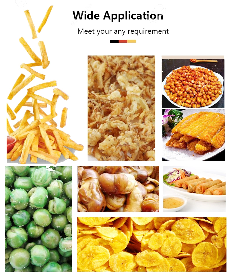 Automatic Conveying Chicken Nuggets Gari Fryer Peanut Pumpkin Seeds Nuts Fryer Chicken Nuggets Frying Machine