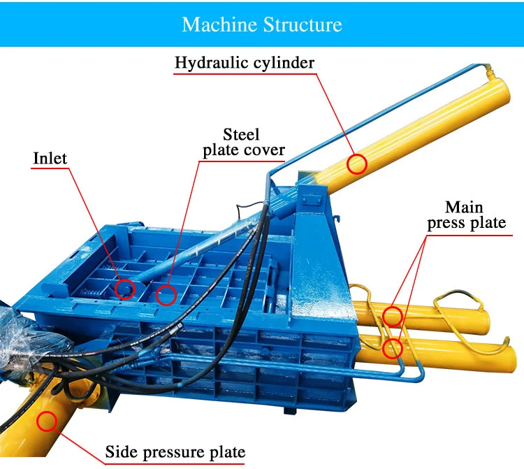 Hydraulic Scrap Metal Baling Wool Baler Press Machine