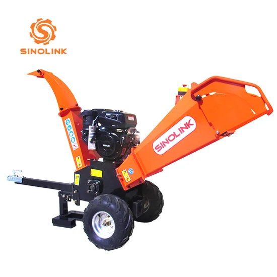 15HP Gasoline Drum /Hydraulic Mobile / Shredder Diesel Engine /Drum Type /Industrial /Disc /Tractor 4.7in Drum Shredder Wood Chipping Machine for Chipping Wood