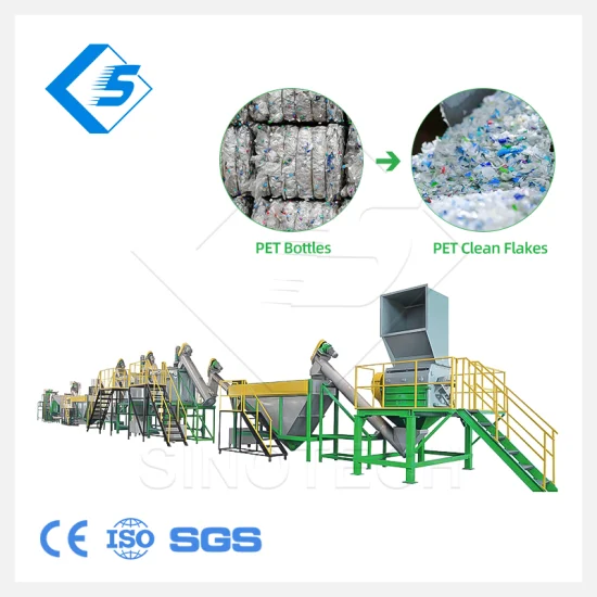 High Productivity Hot Washing Pet Bottle Recycling Machine for Water Cola Plastic Bottle with Friction Washer